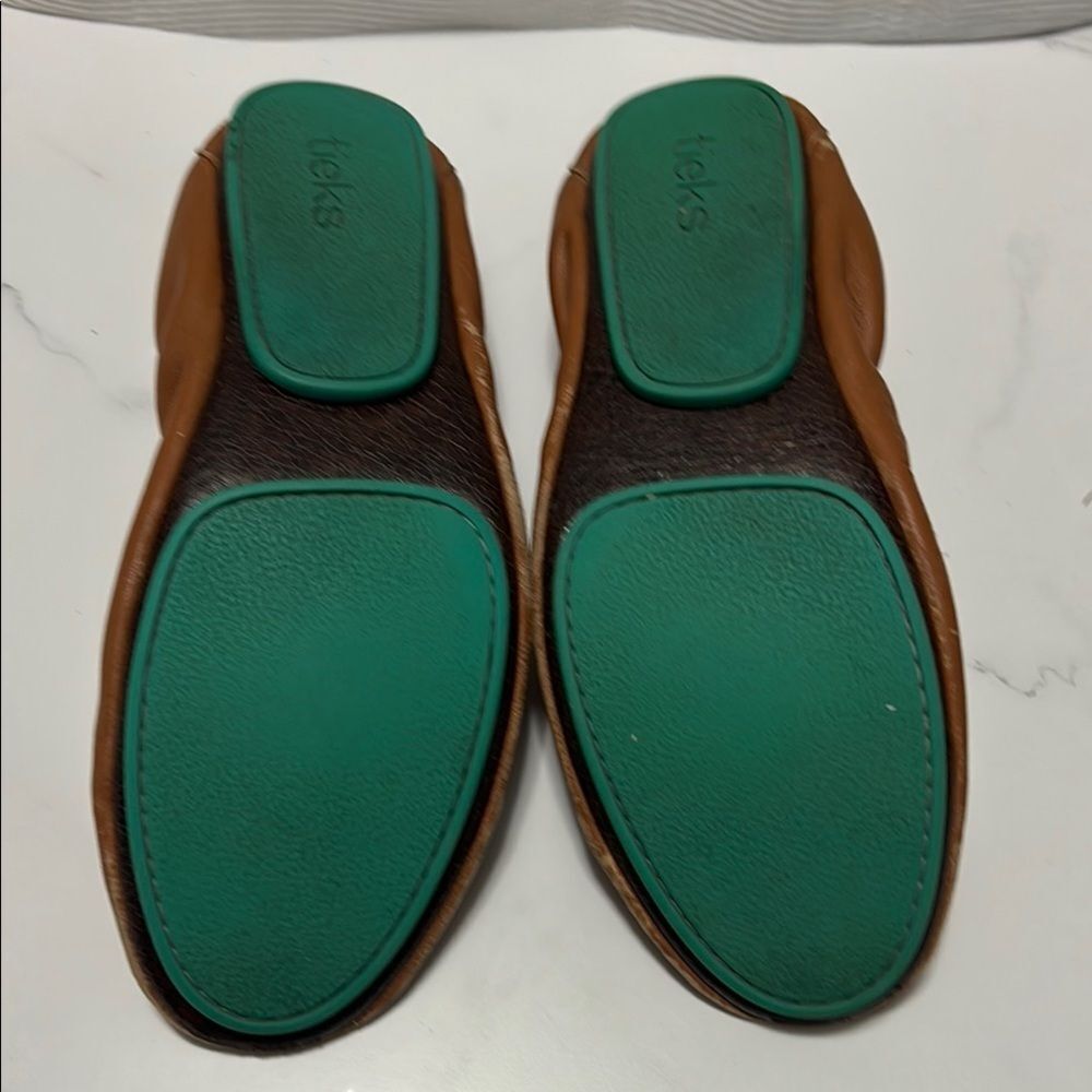 Tieks Brown Leather Ballet Flats - Picture 4 of 6